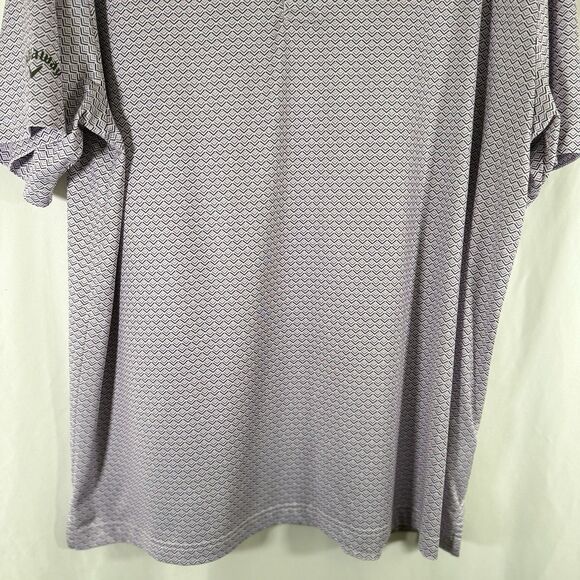 Callaway Golf Polo Men's XL Purple Print Short Sleeve Opti Dri Collared - Picture 6 of 11